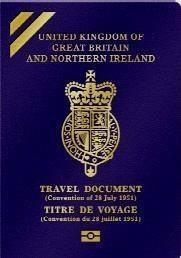 UK Travel Document Blue